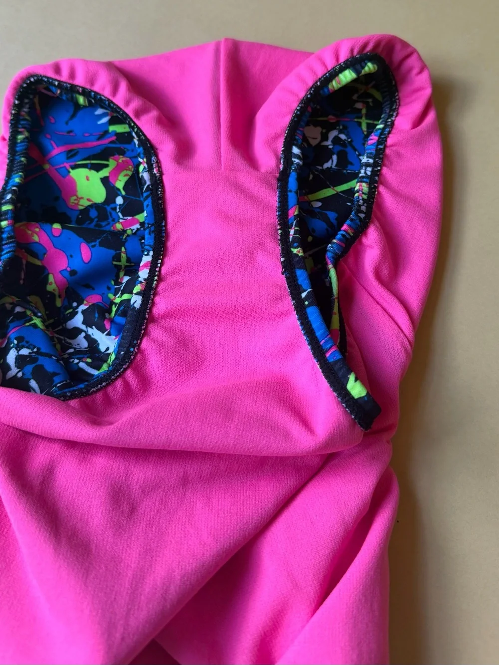 Dolfin Uglies Competitive Girls Swimsuit Splatter Print Racerback Size 34